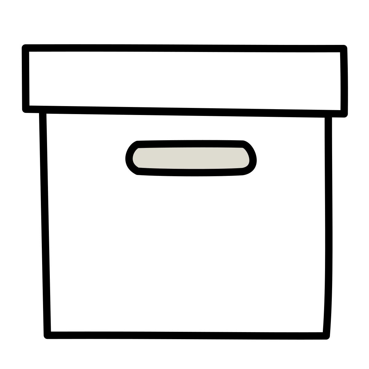 claude hand drawn style box icon