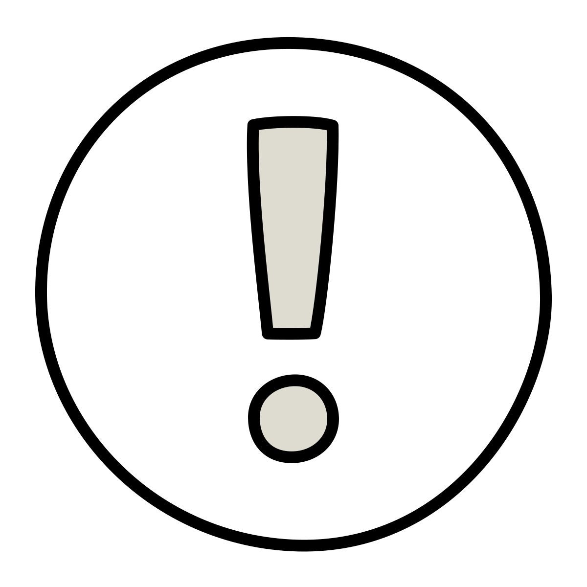 claude hand drawn style attenzione icon