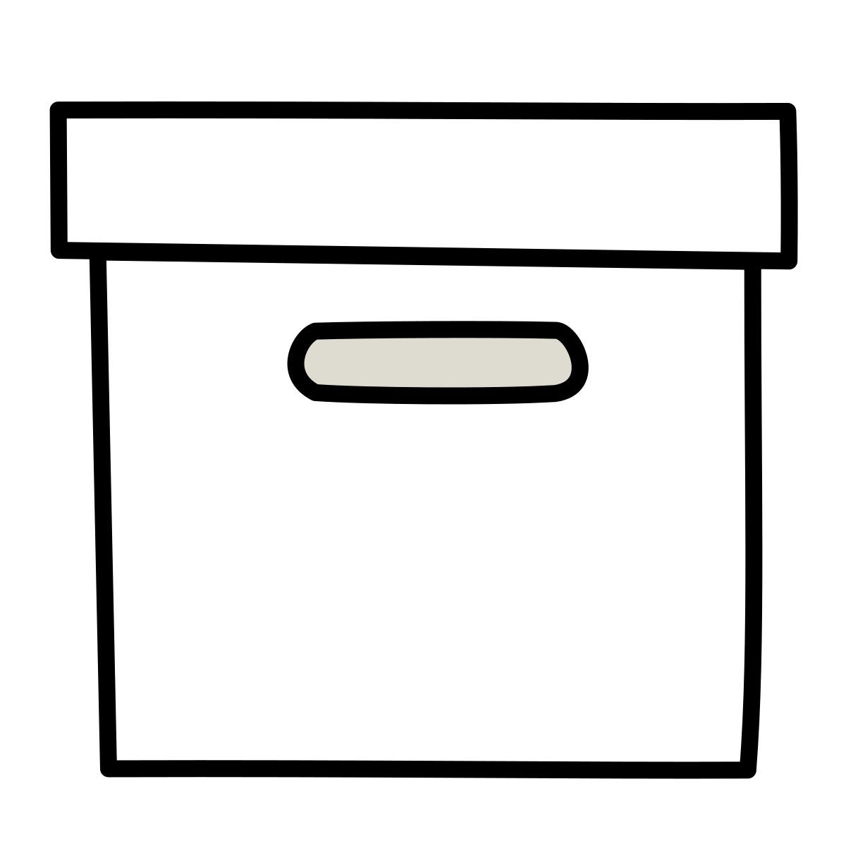claude hand drawn style box icon