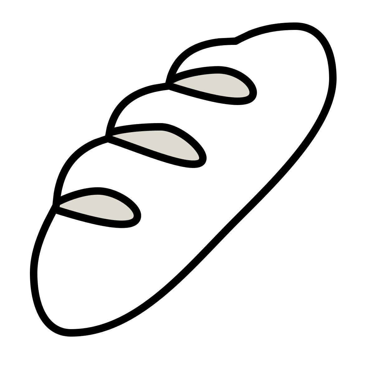 claude hand drawn Stil brot Icon
