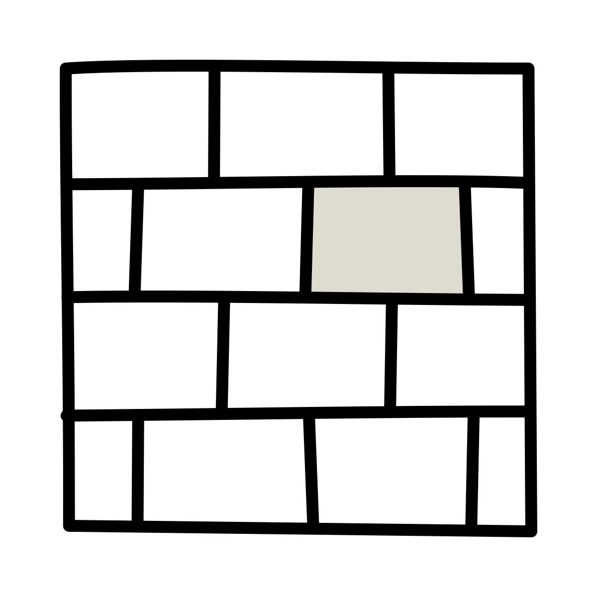 claude hand drawn style muro di mattoni icon