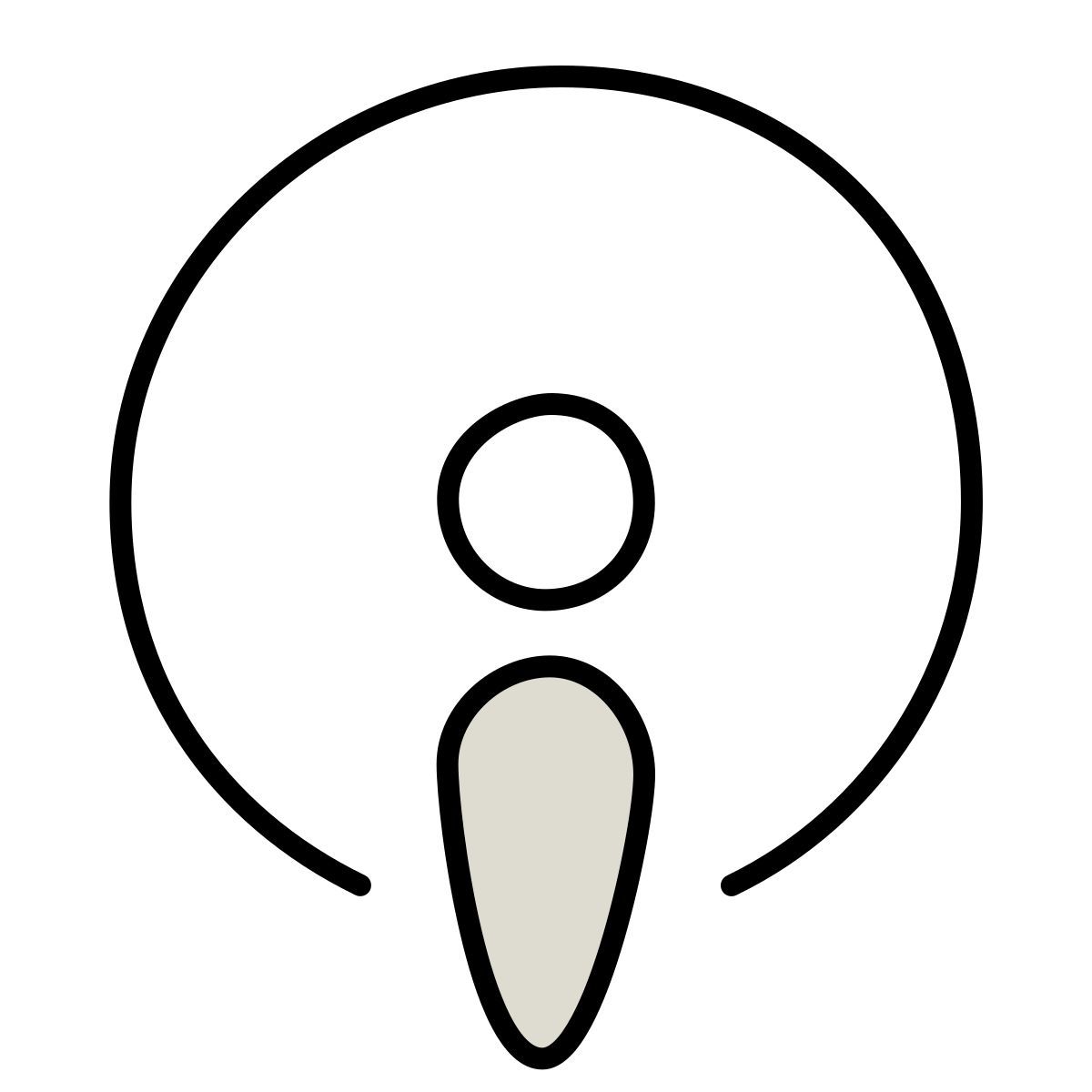 claude hand drawn style podcasting icon