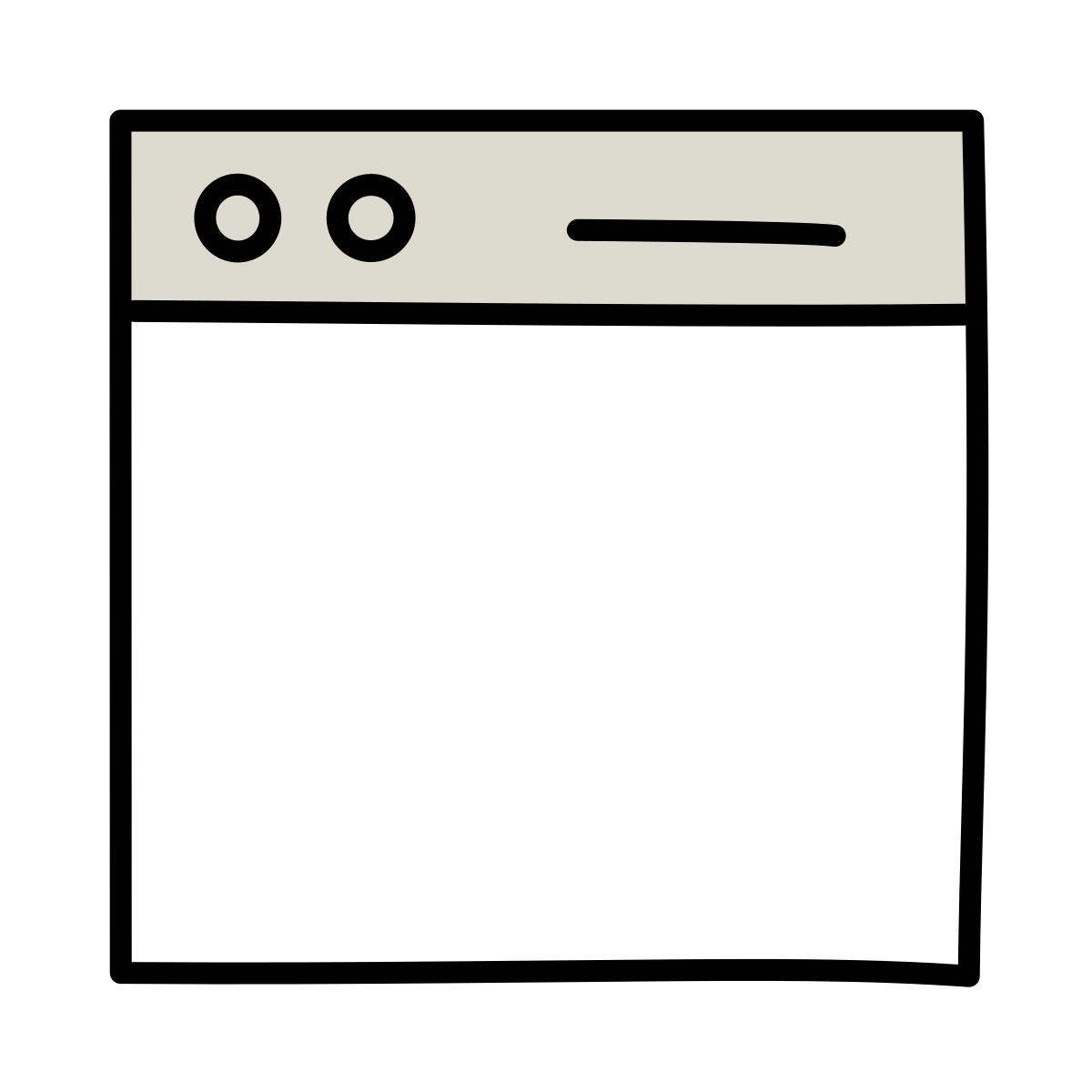 icon janela do navegador claude hand drawn estilo
