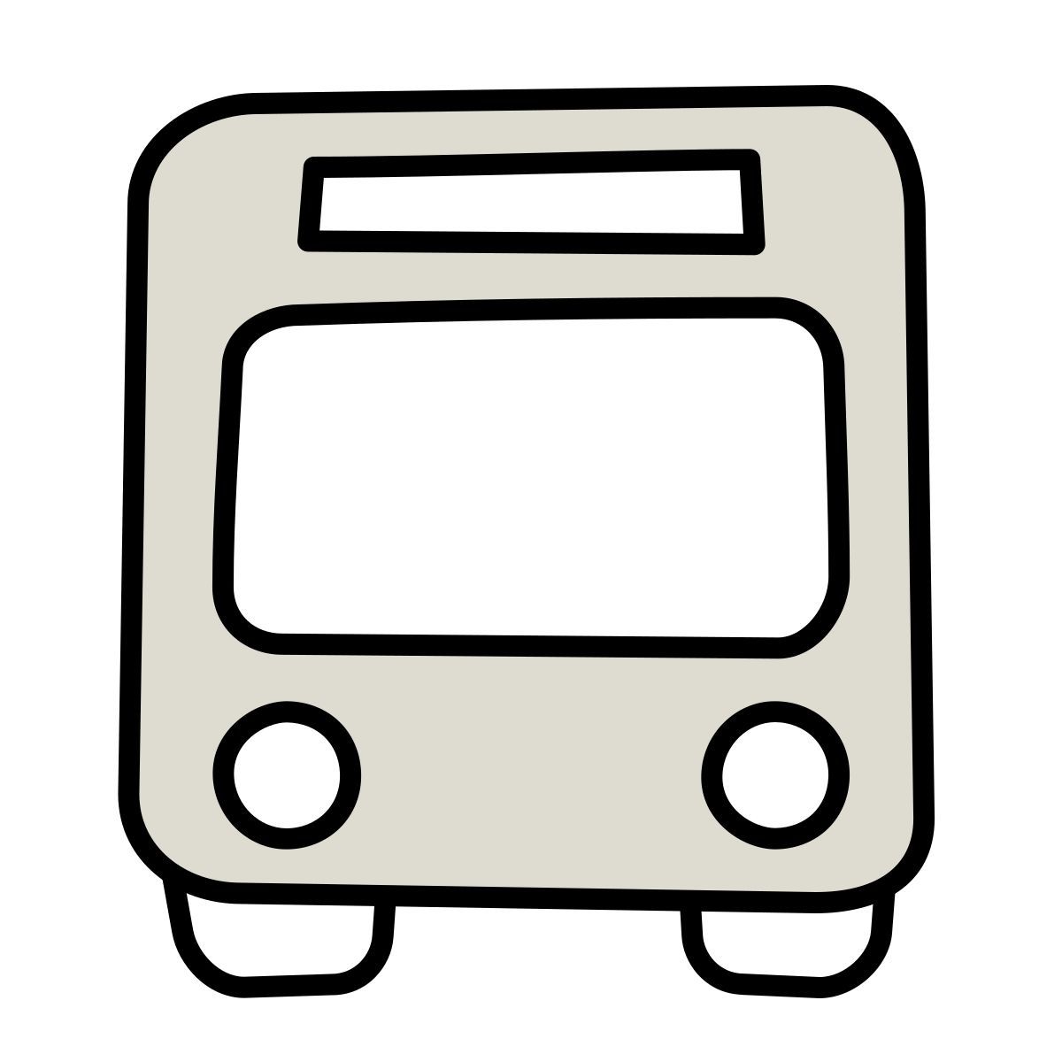 icône autobus claude hand drawn style