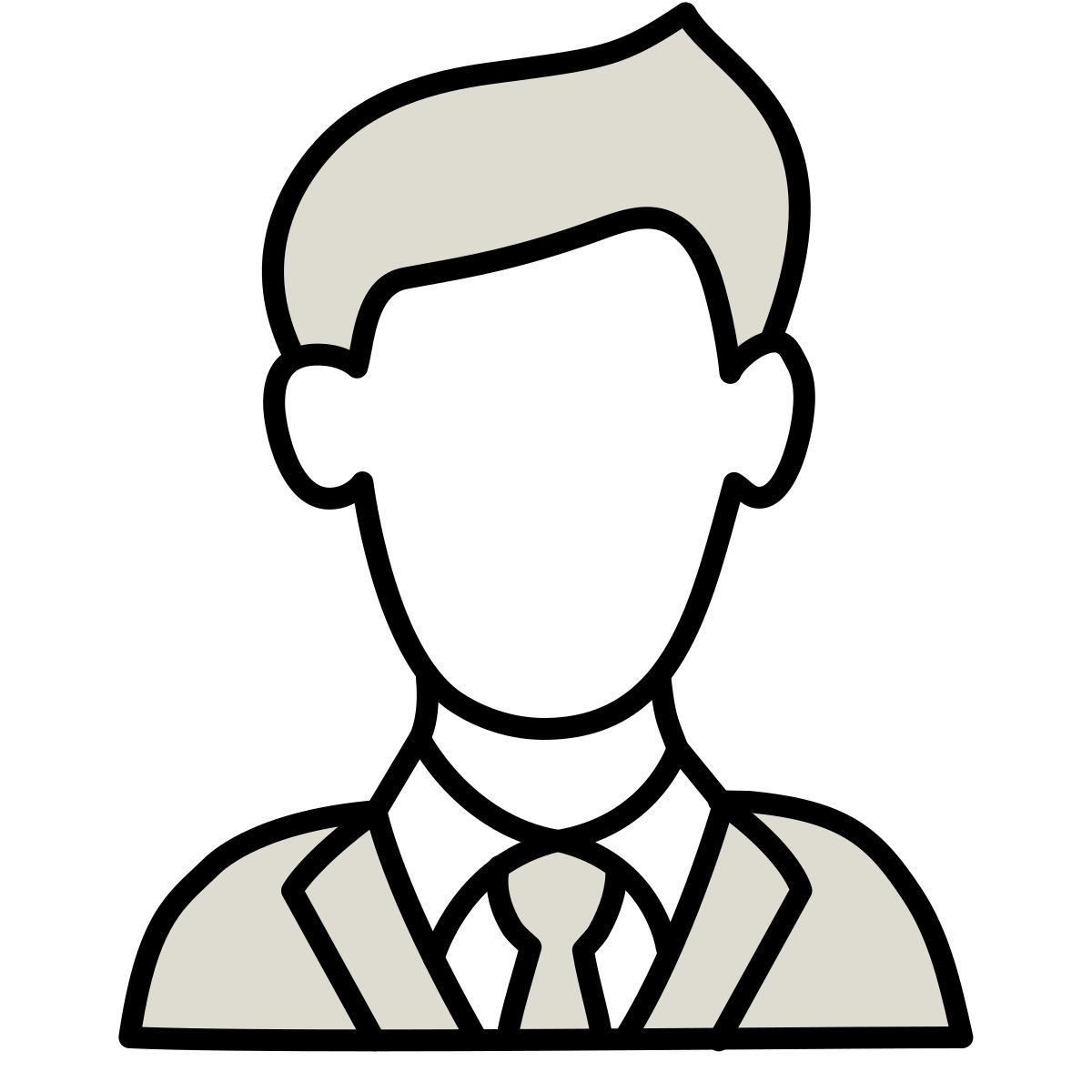 claude hand drawn style homme d'affaire icon