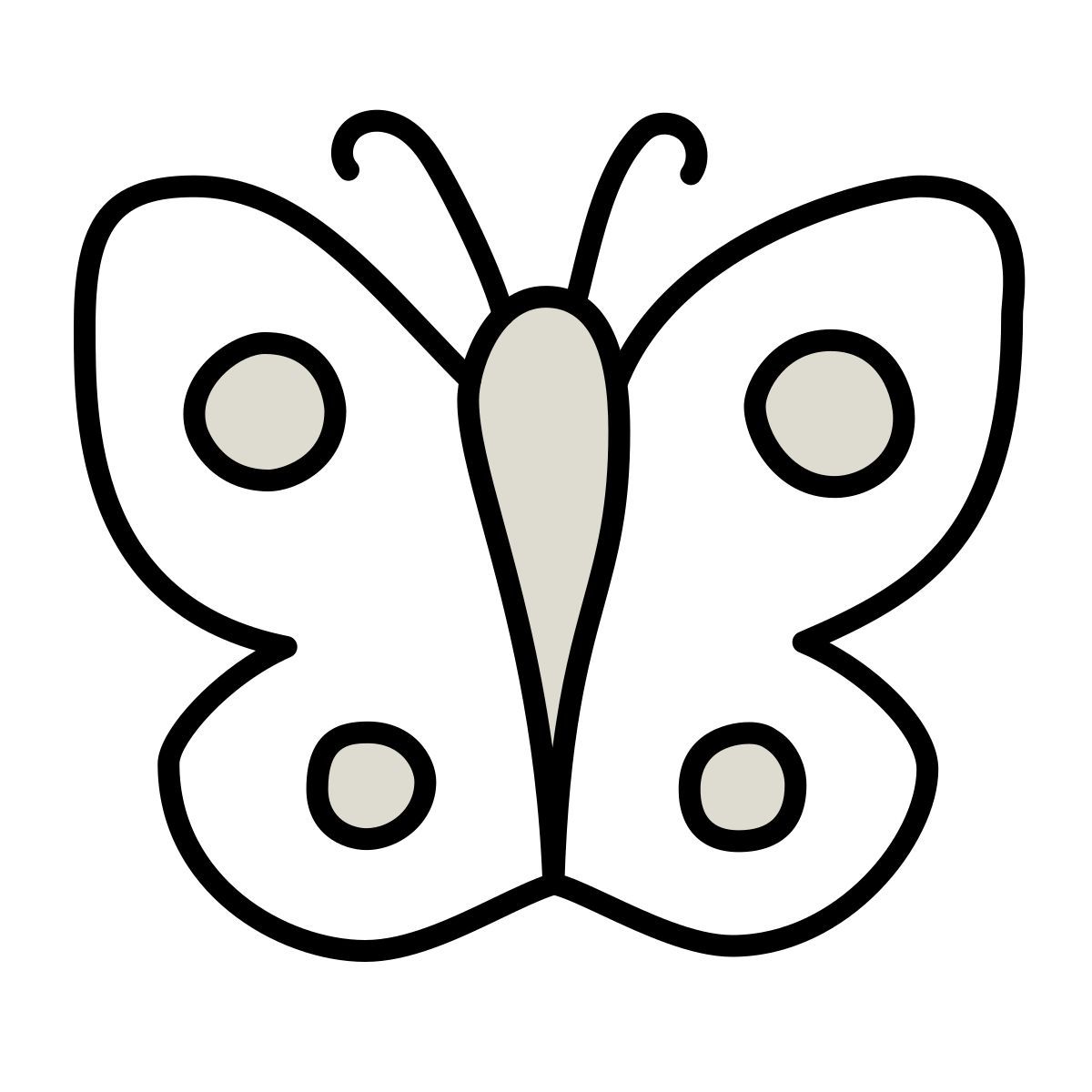 claude hand drawn style farfalla icon