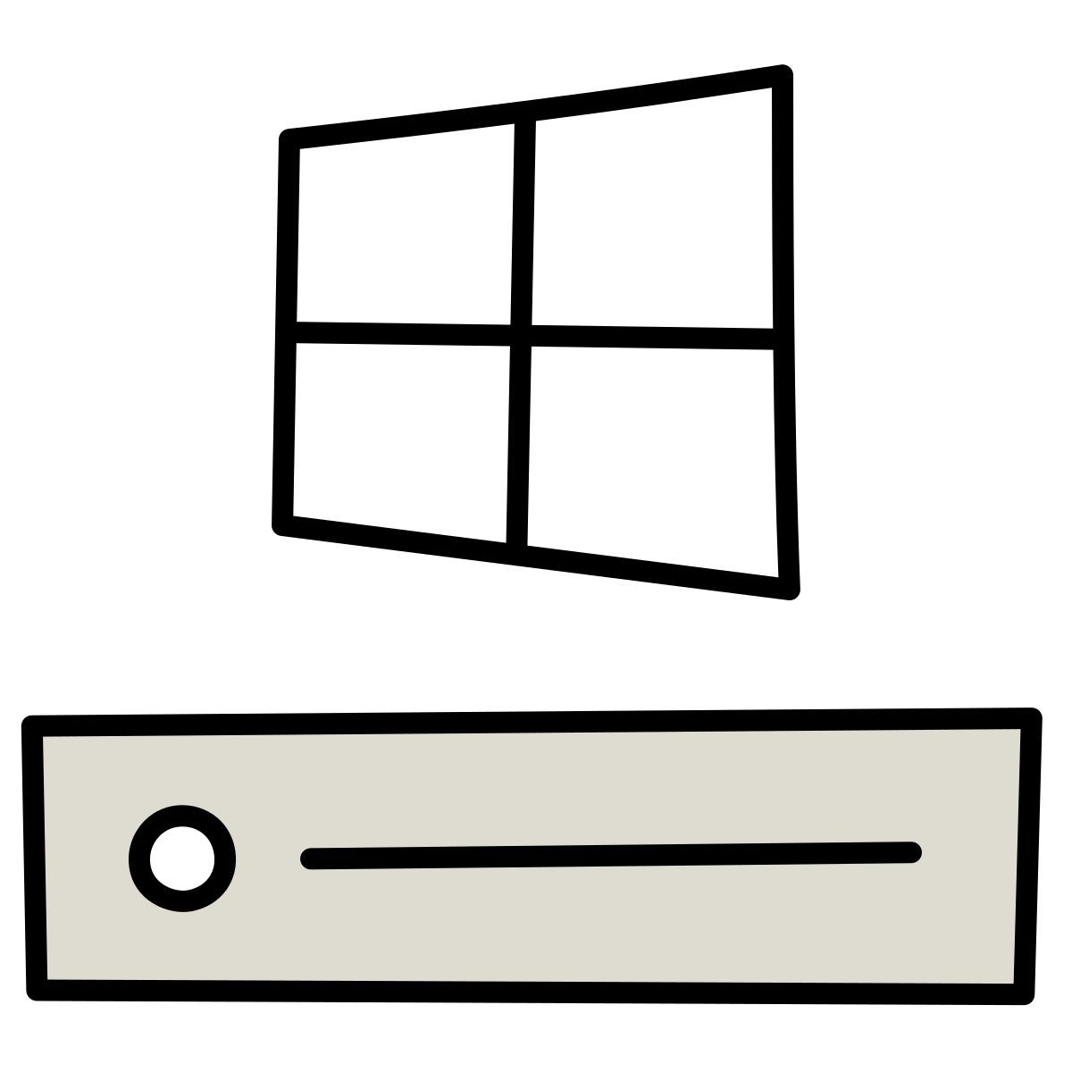 claude hand drawn Stil laufwerk c Icon