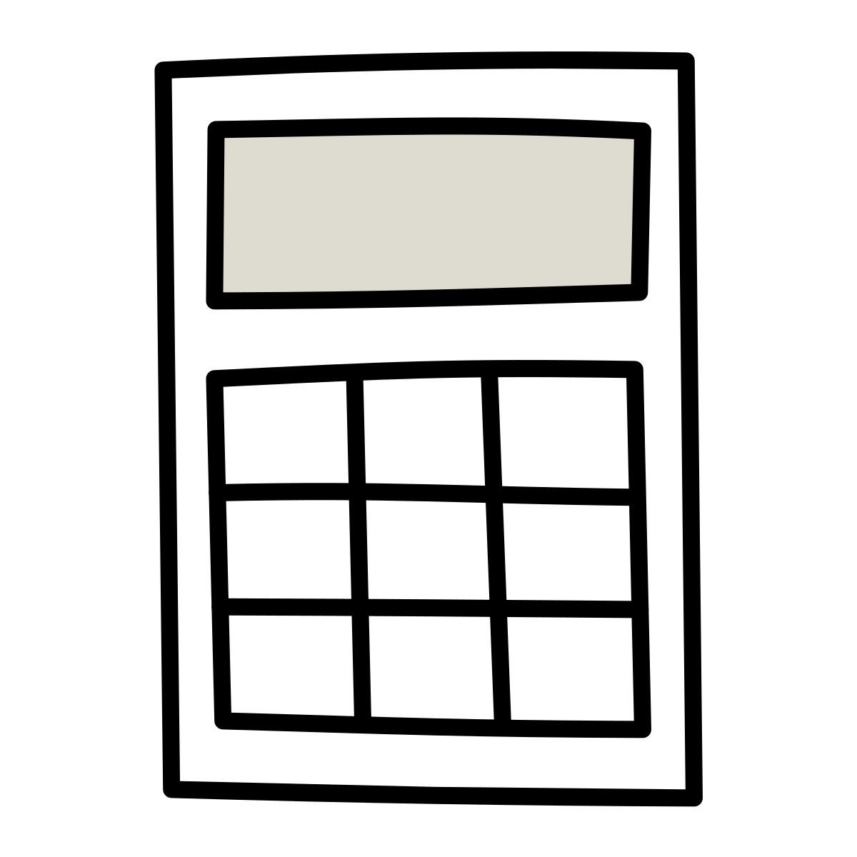 icona calculator claude hand drawn stile