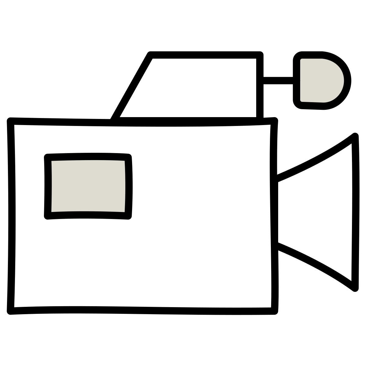icona camcorder pro claude hand drawn stile