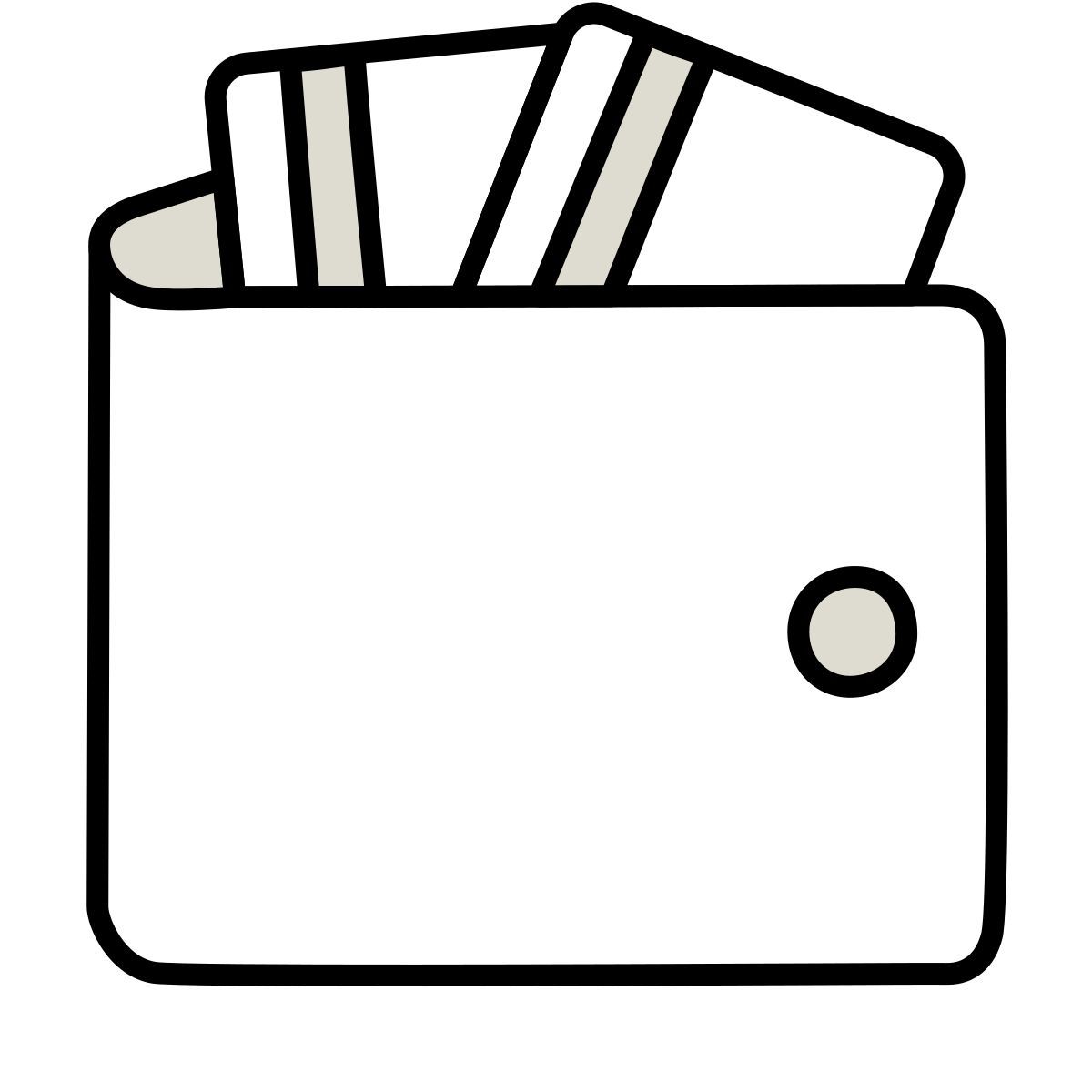 icono cartera de tarjeta claude hand drawn estilo