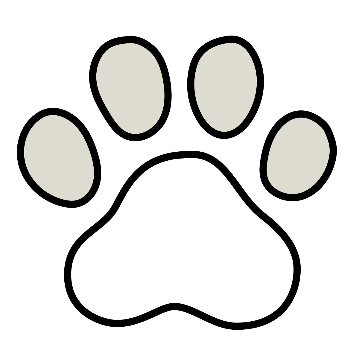icône empreinte de chat claude hand drawn style