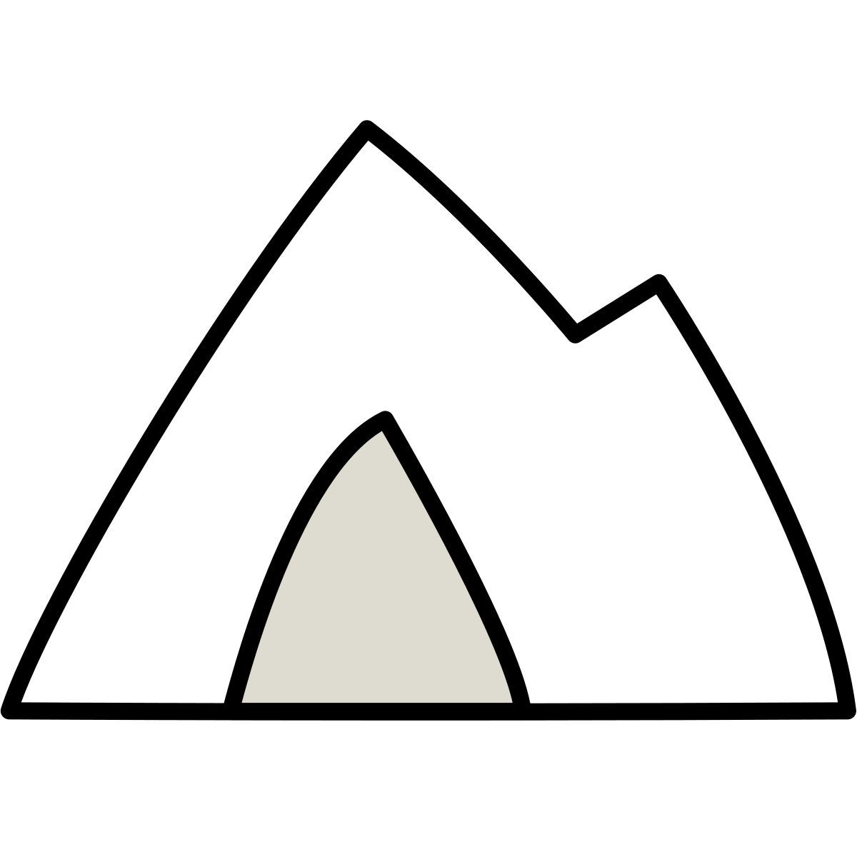 claude hand drawn style cave icon