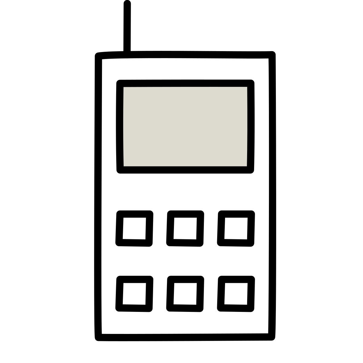 icon telefone celular claude hand drawn estilo
