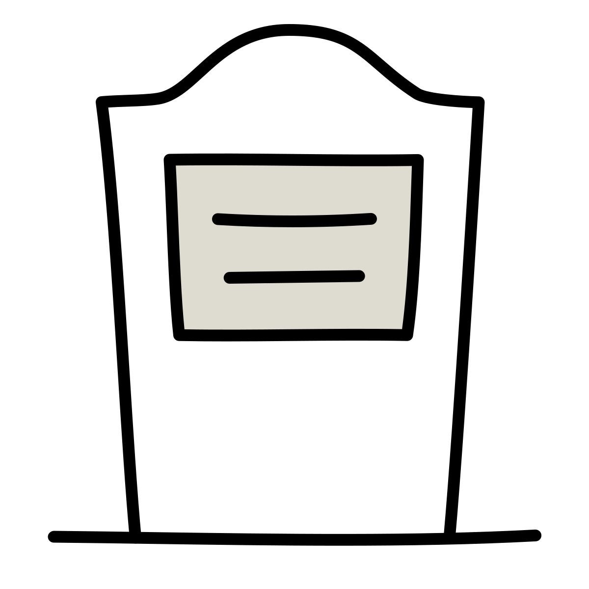 icono cementerio claude hand drawn estilo