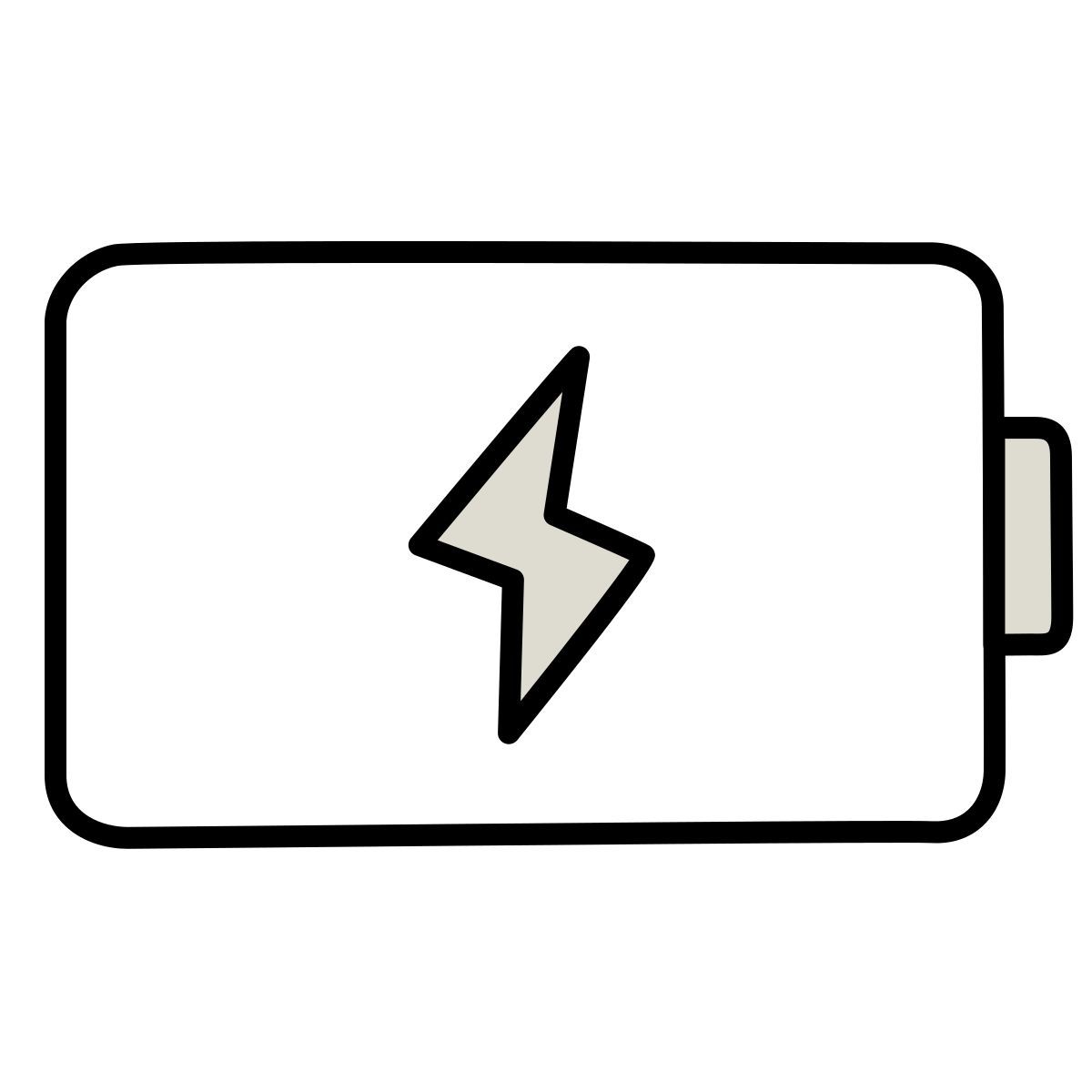 claude hand drawn style batería cargando icon