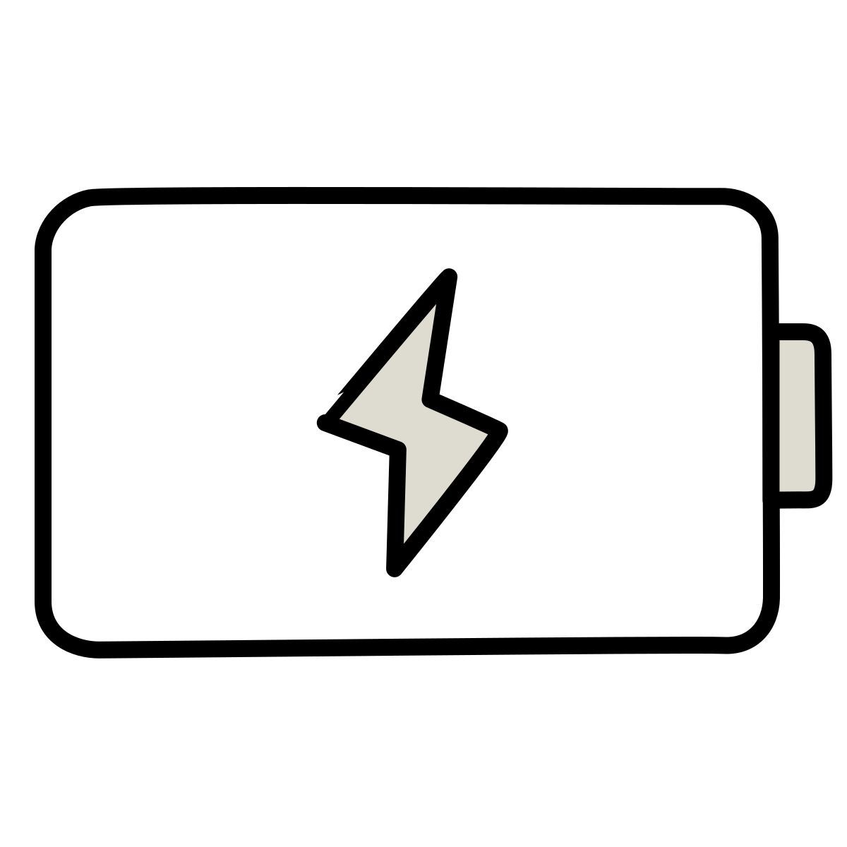 claude hand drawn style batería cargando icon