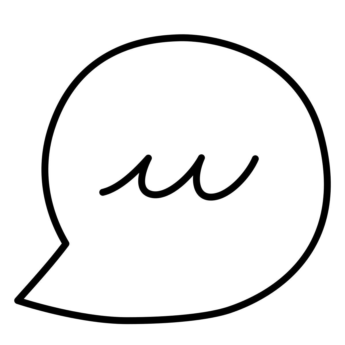 claude hand drawn style chat message icon