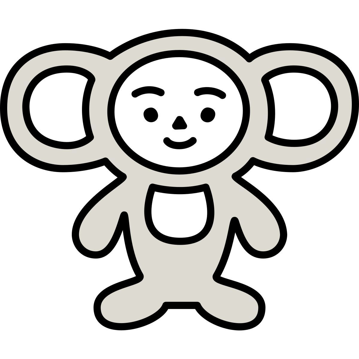 claude hand drawn 스타일 cheburashka 아이콘