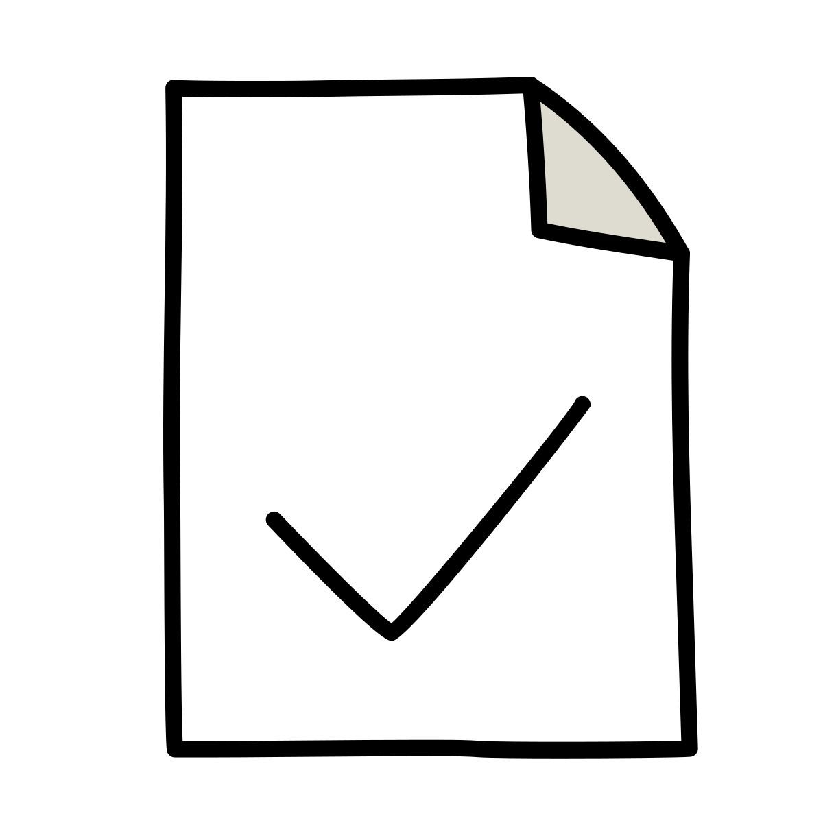 claude hand drawn style check file Icon