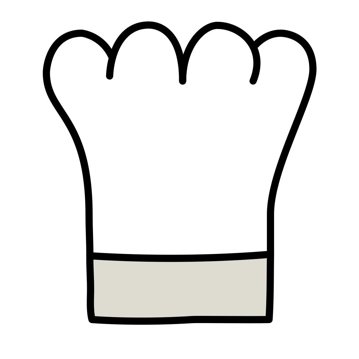 icono sombrero de chef claude hand drawn estilo