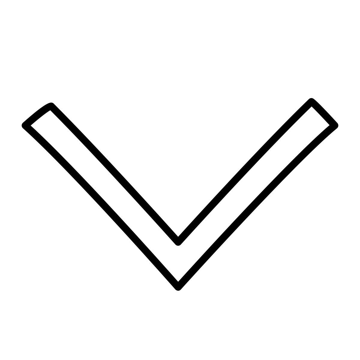 claude hand drawn style chevron bas icon