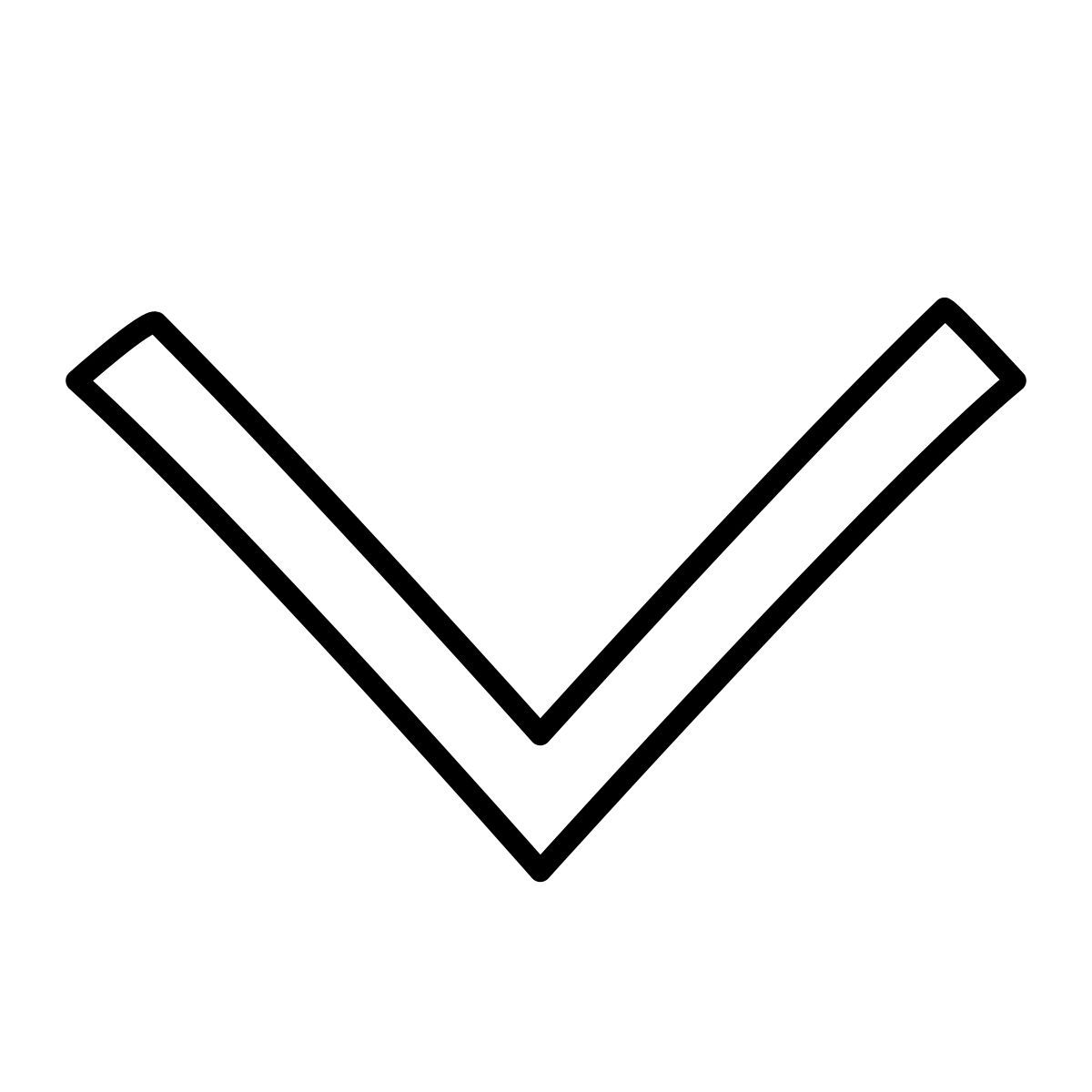 claude hand drawn style chevron down icon