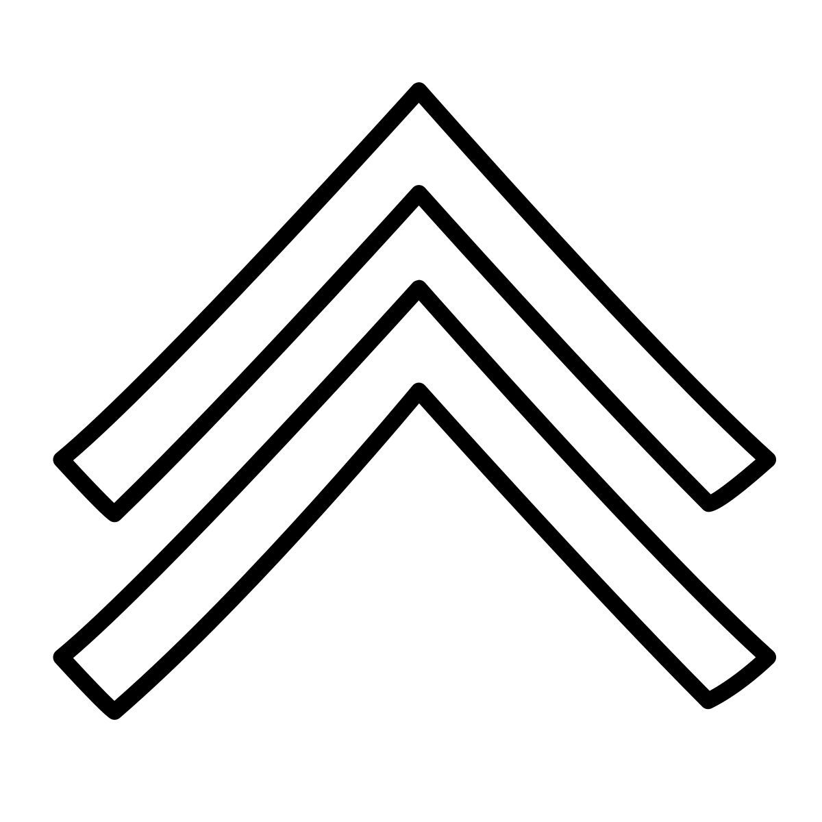 claude hand drawn Stil chevron Icon