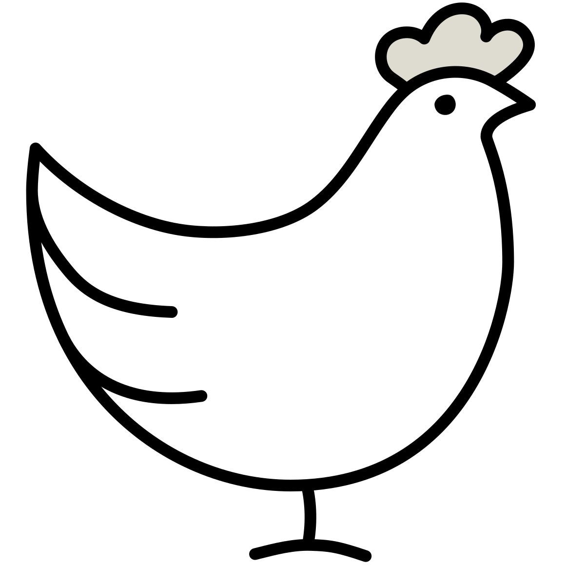 claude hand drawn style pollo icon