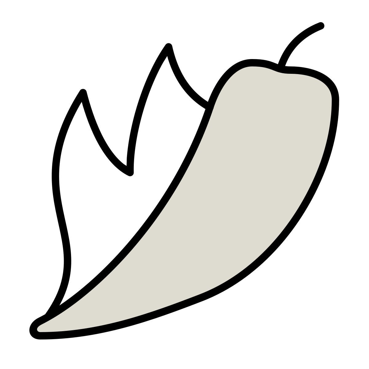 claude hand drawn style pimenta chili icon