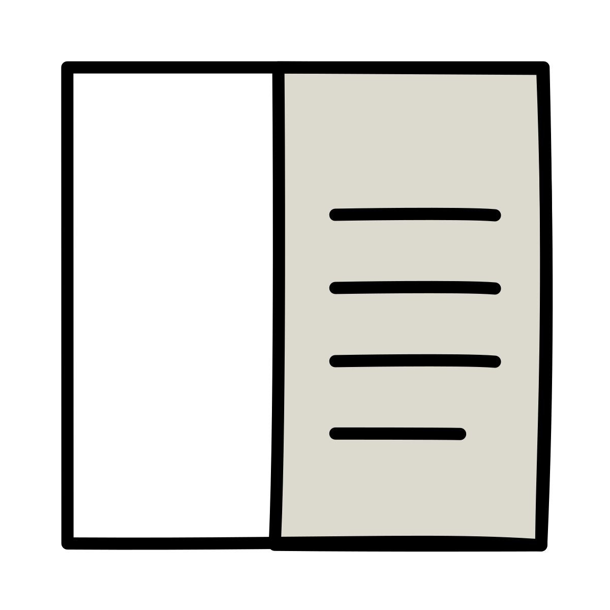 icon modo de leitura do chrome claude hand drawn estilo