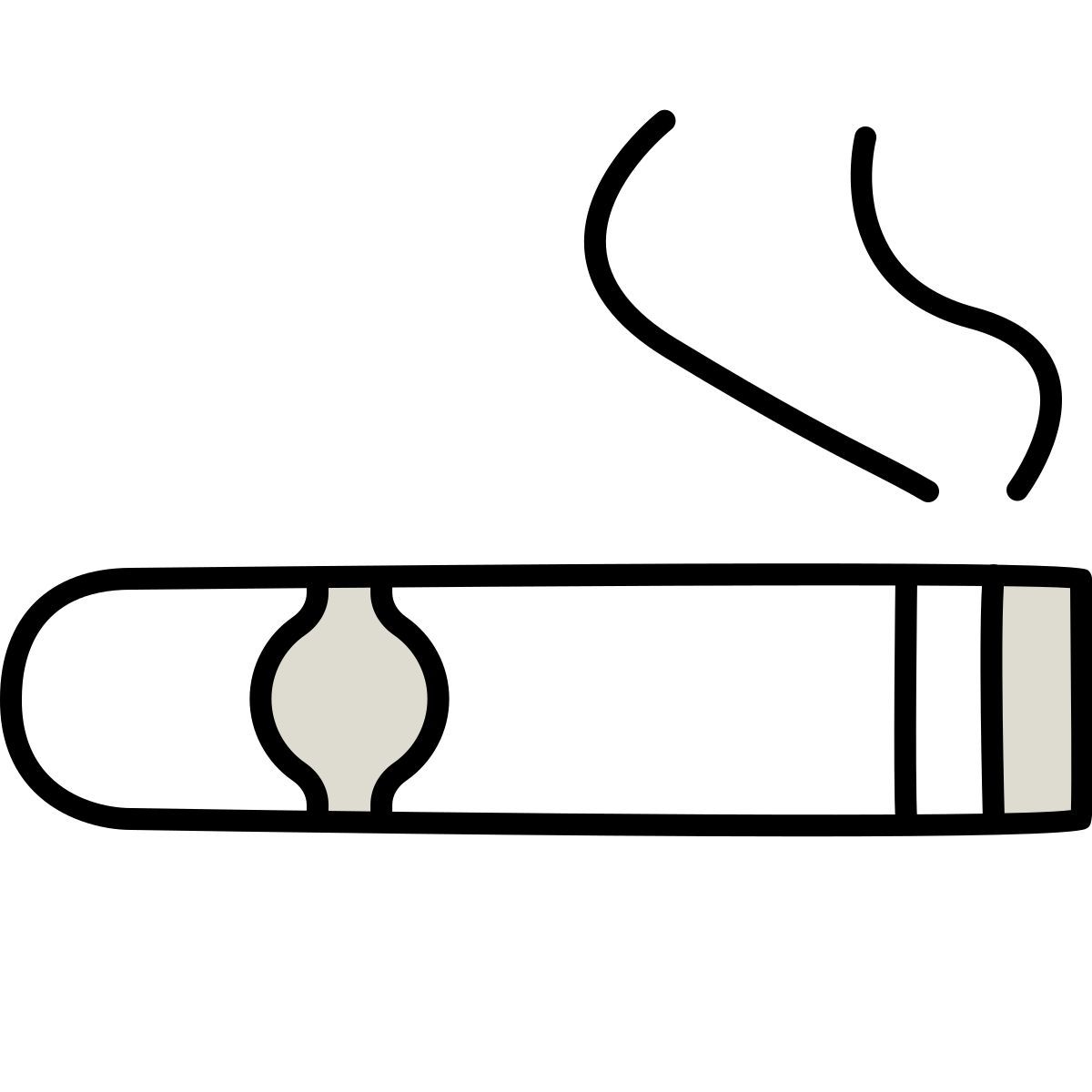 claude hand drawn Stil zigarre Icon