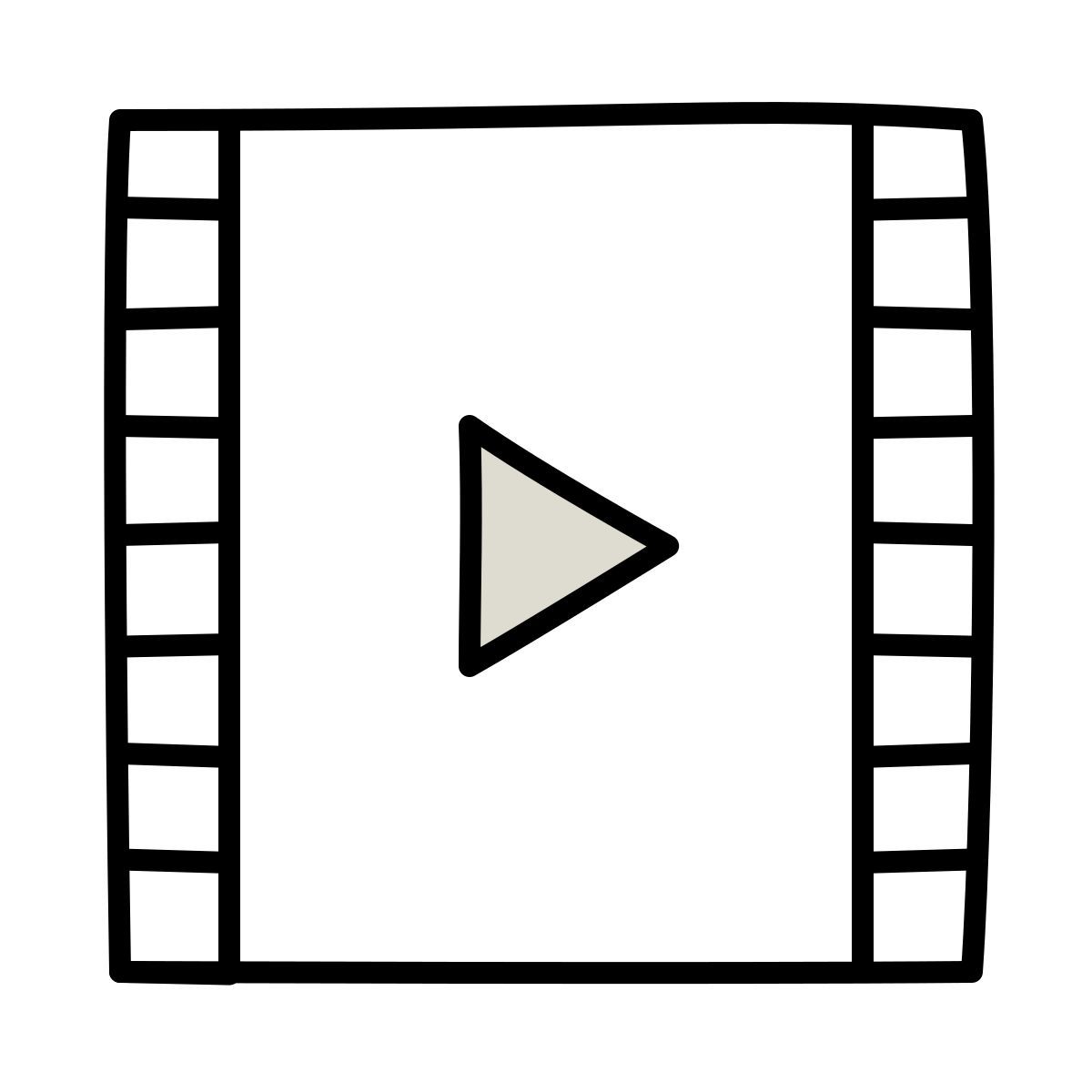 icona cinema  claude hand drawn stile
