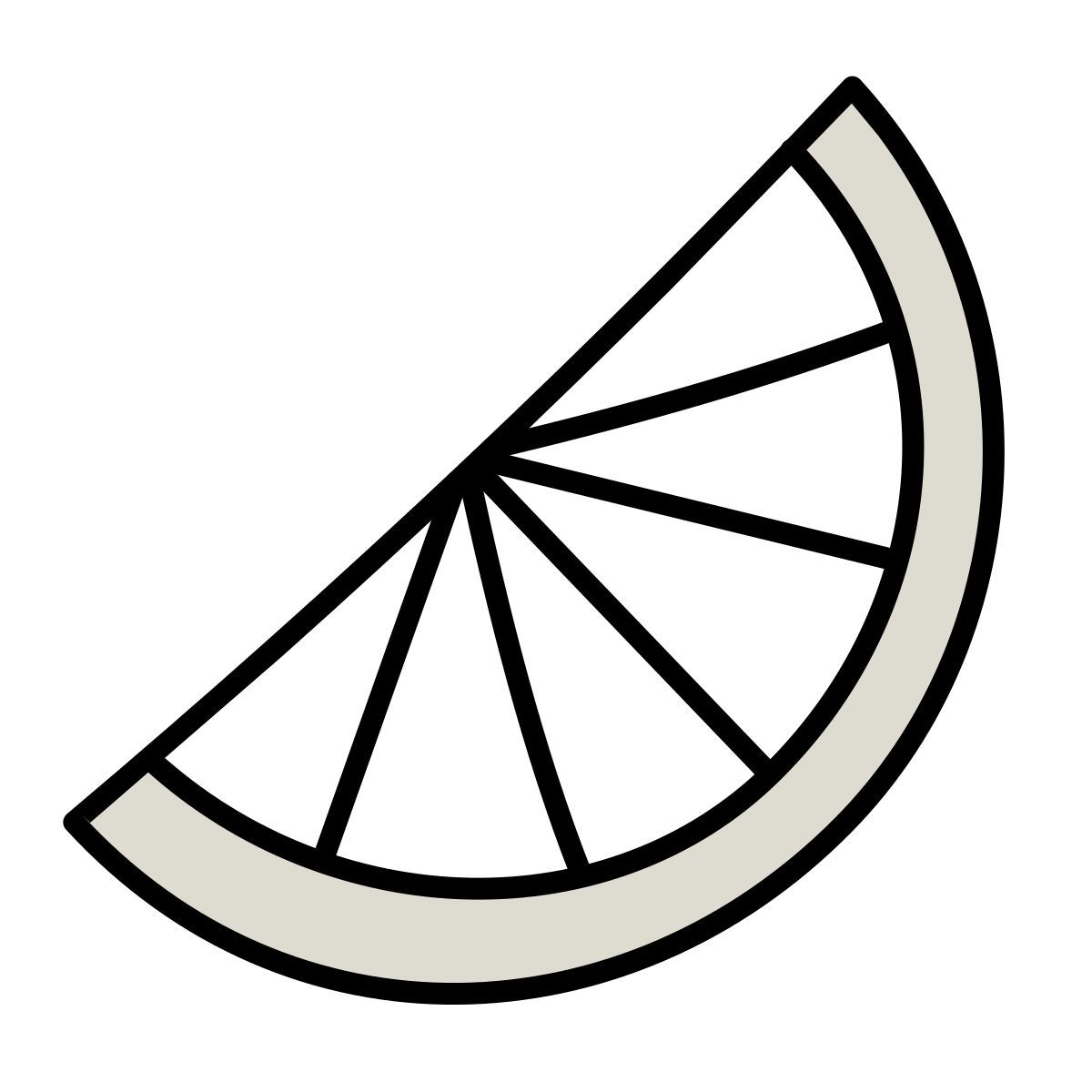 claude hand drawn style citrus icon