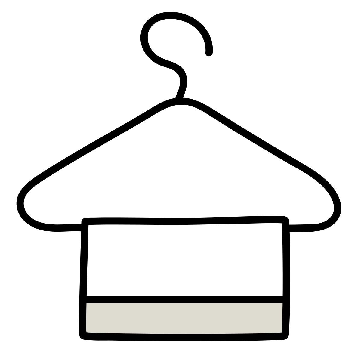 icona guardaroba claude hand drawn stile