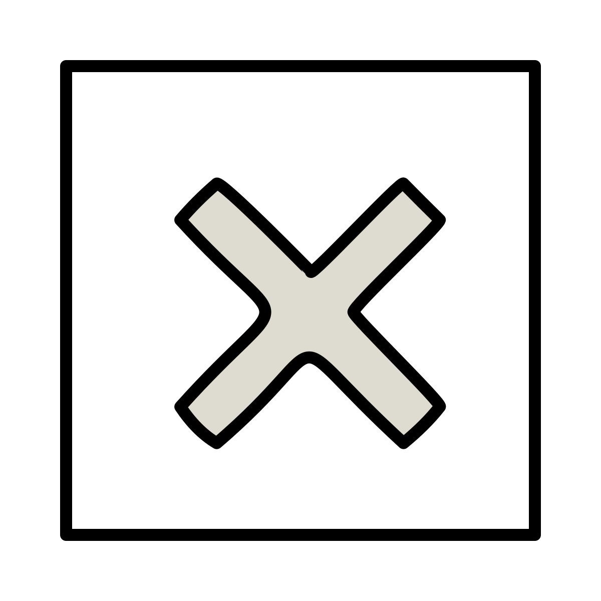 claude hand drawn style close window icon
