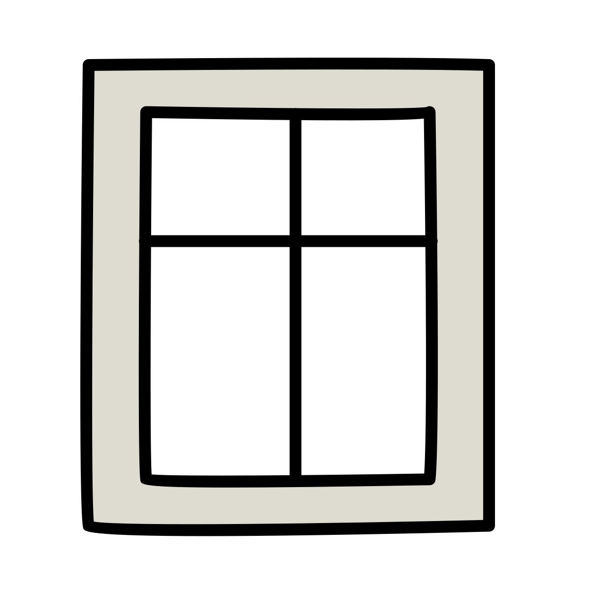 claude hand drawn Stil geschlossenes fenster Icon