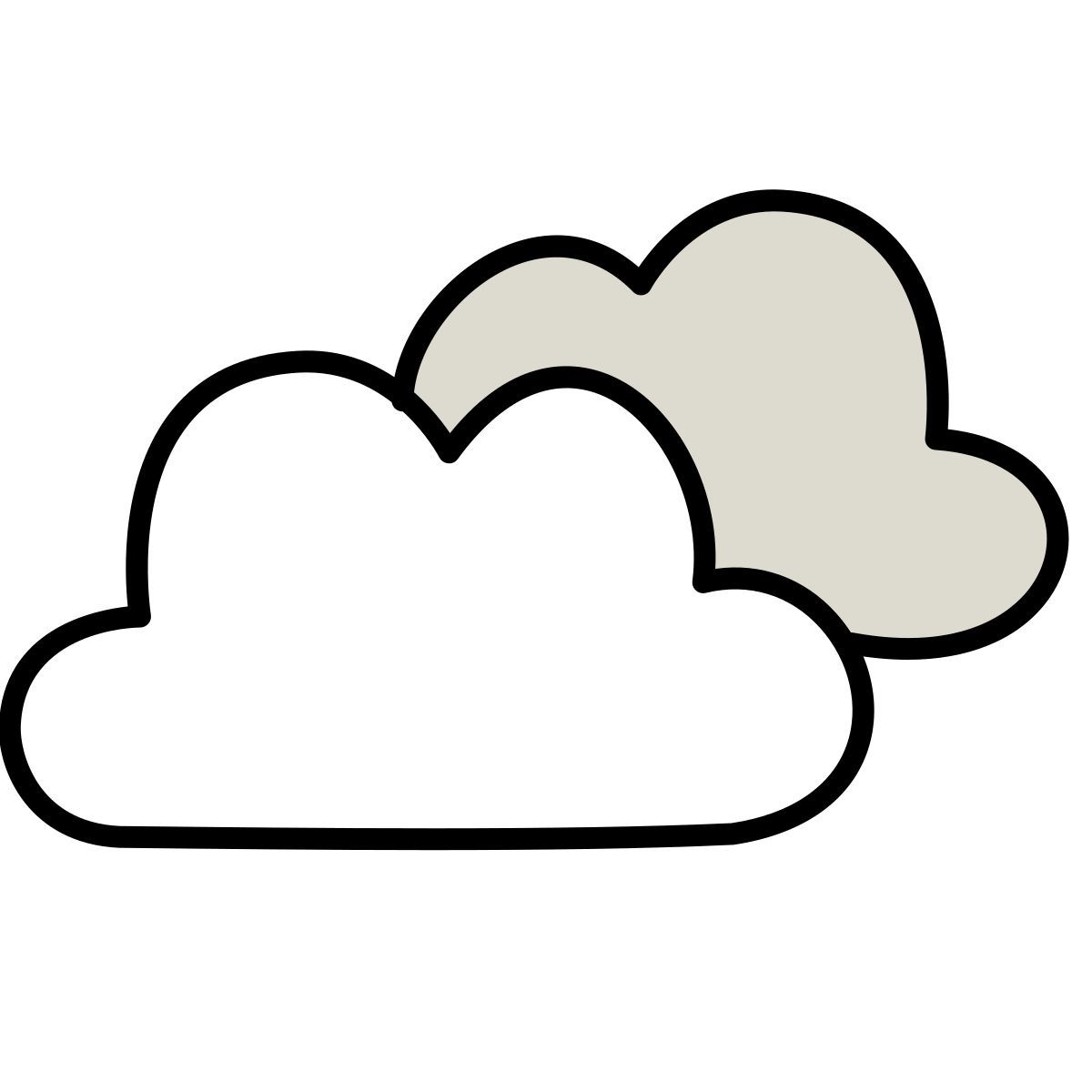 claude hand drawn style nuvens icon