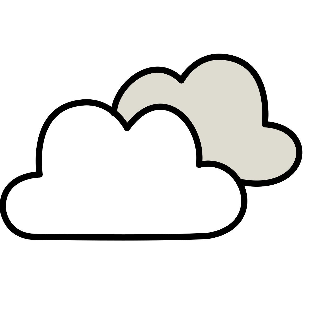 claude hand drawn style 雲 icon