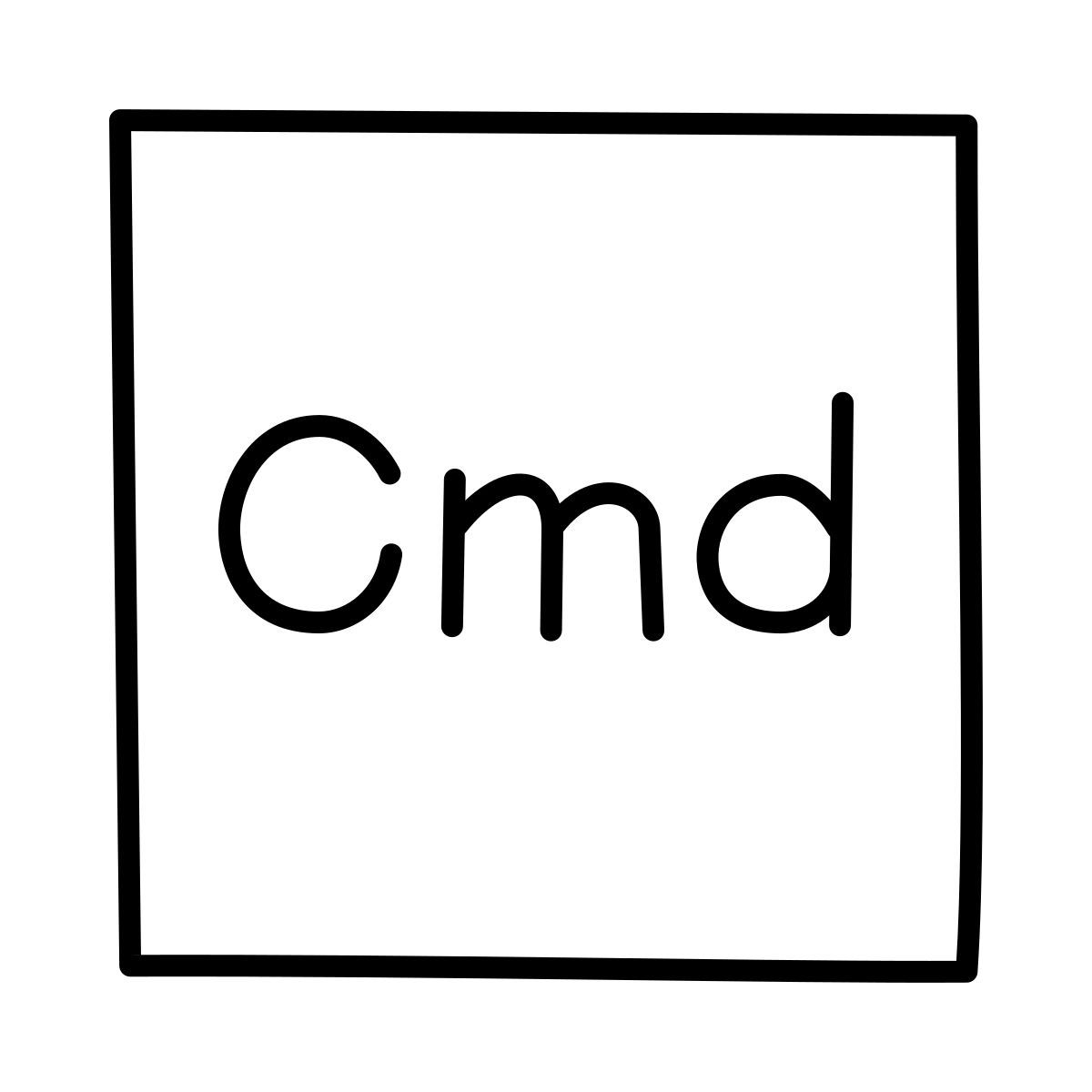 icona cmd claude hand drawn stile