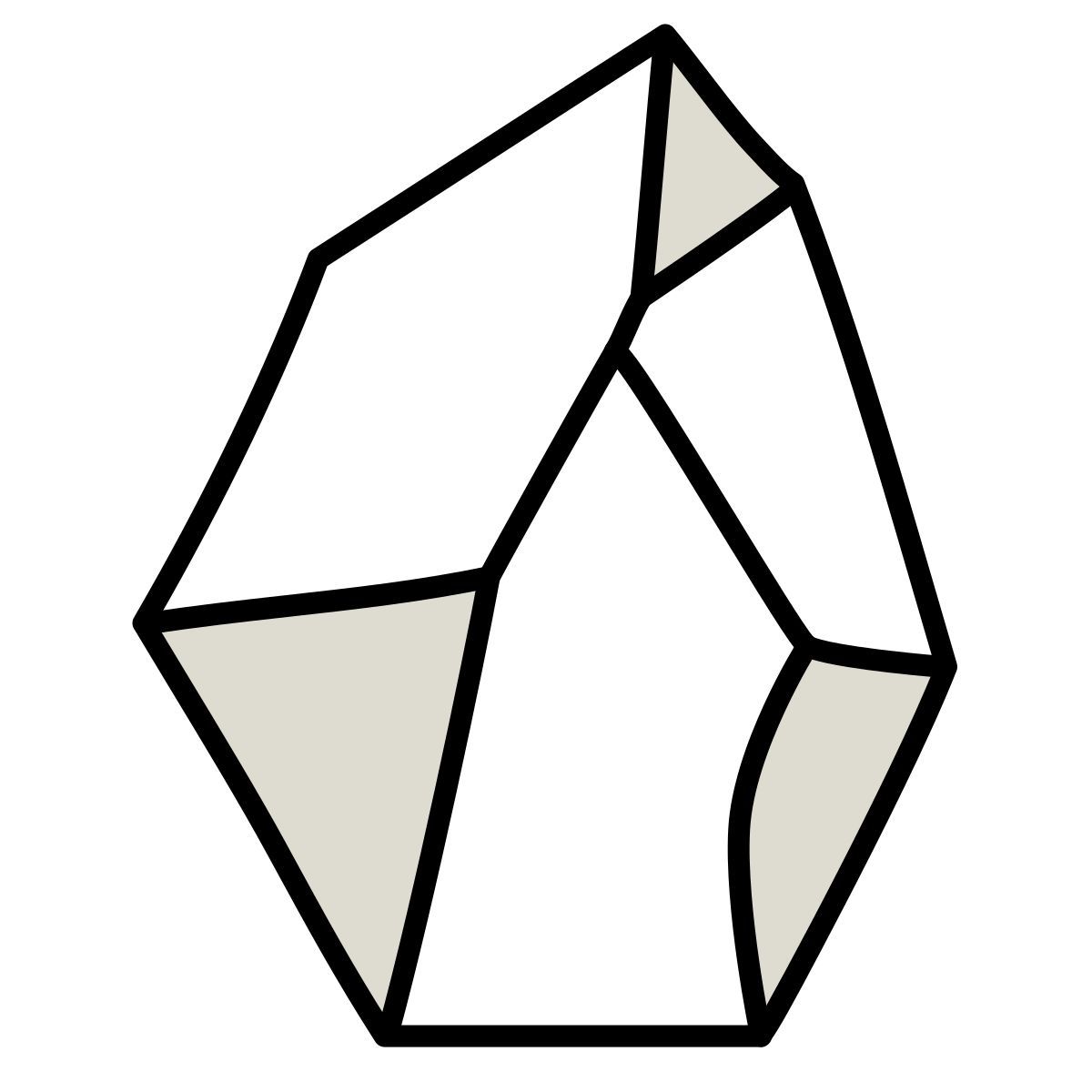 claude hand drawn Stil coal Icon
