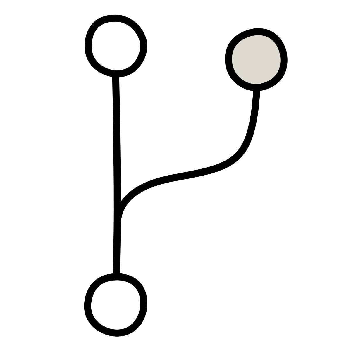 claude hand drawn style code gabelung icon