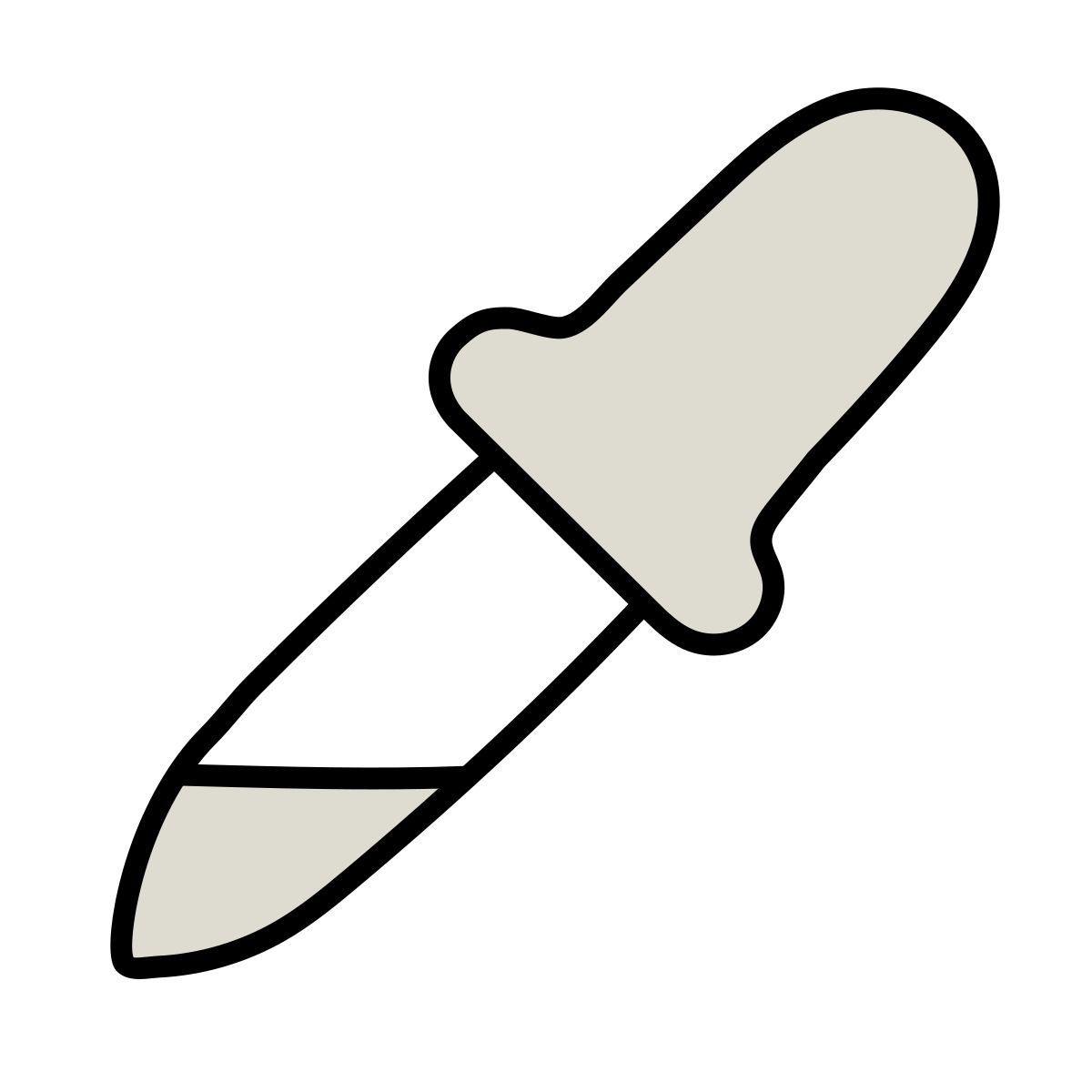 icon conta gotas claude hand drawn estilo