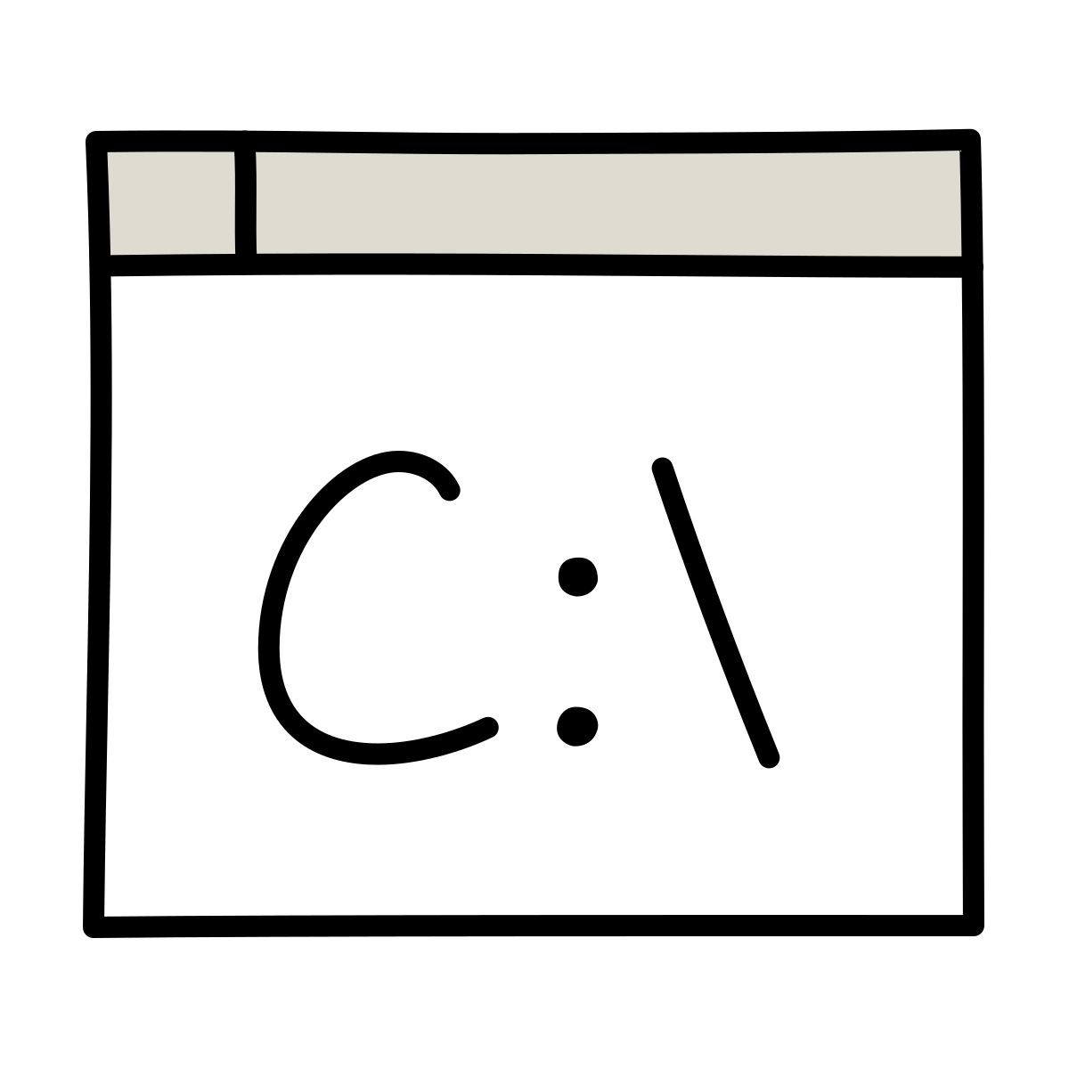 claude hand drawn style ligne de commande icon