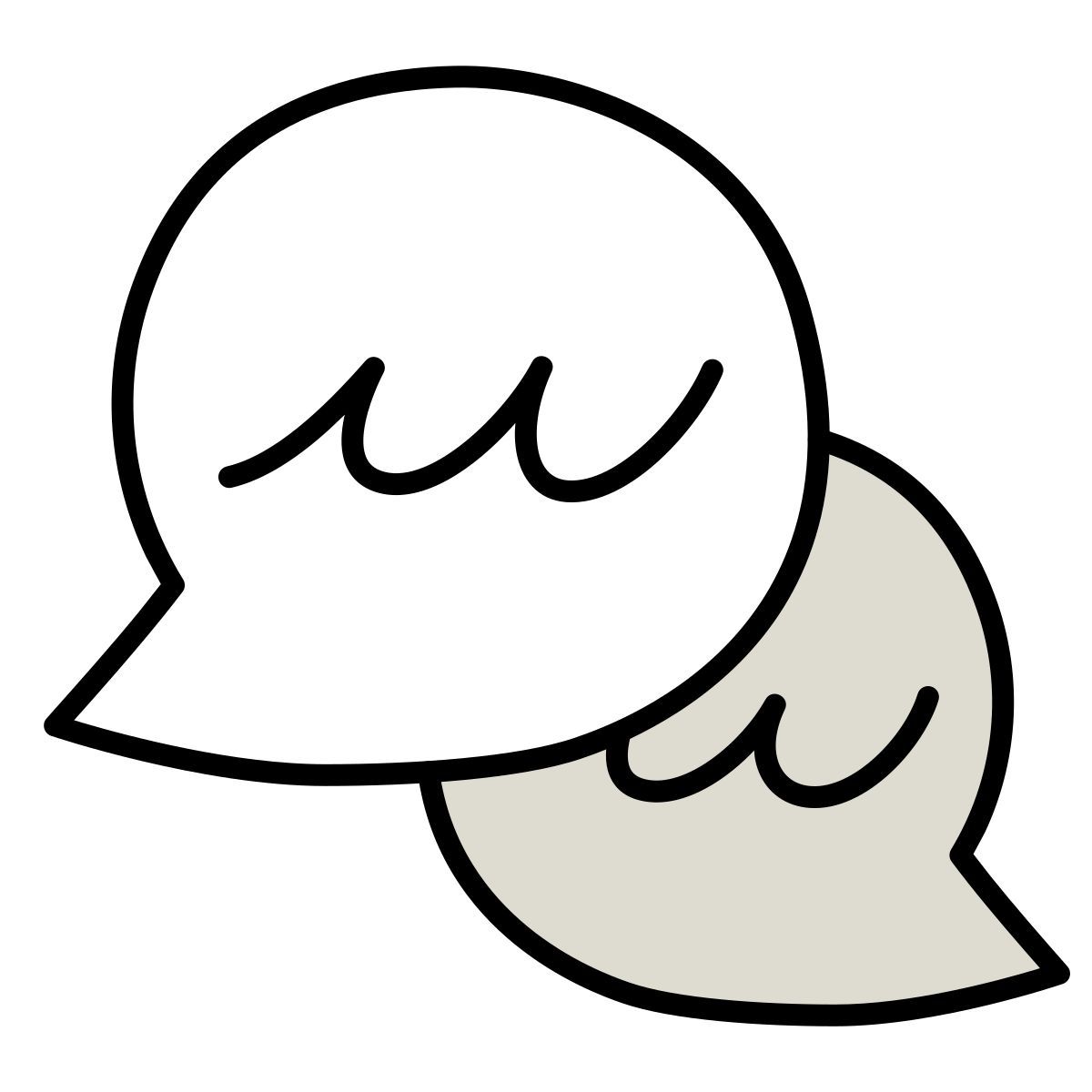 claude hand drawn style communication icon