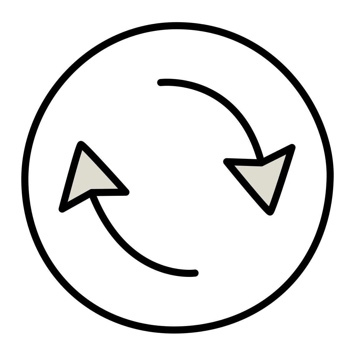 claude hand drawn style sync icon