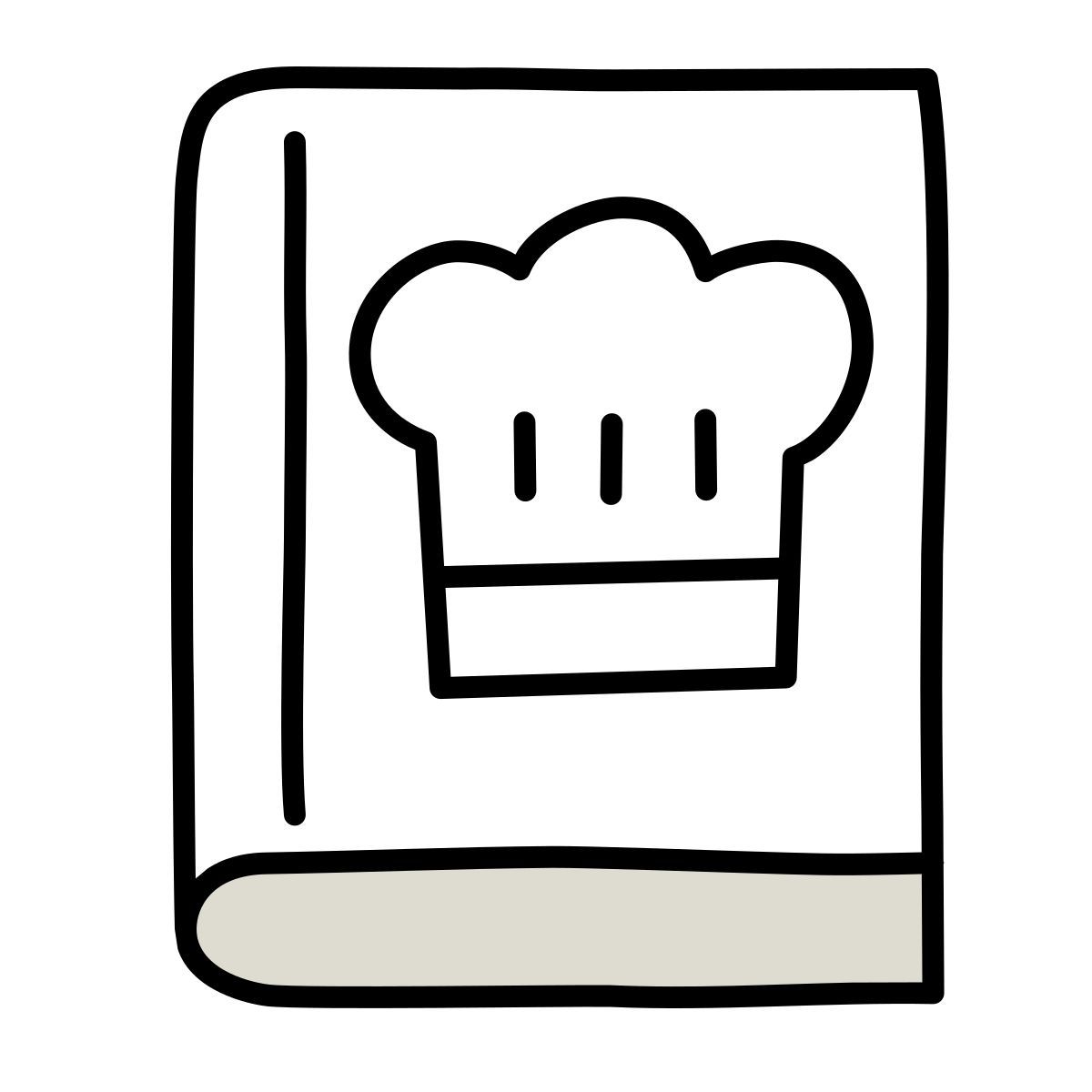 claude hand drawn スタイル 料理本 アイコン