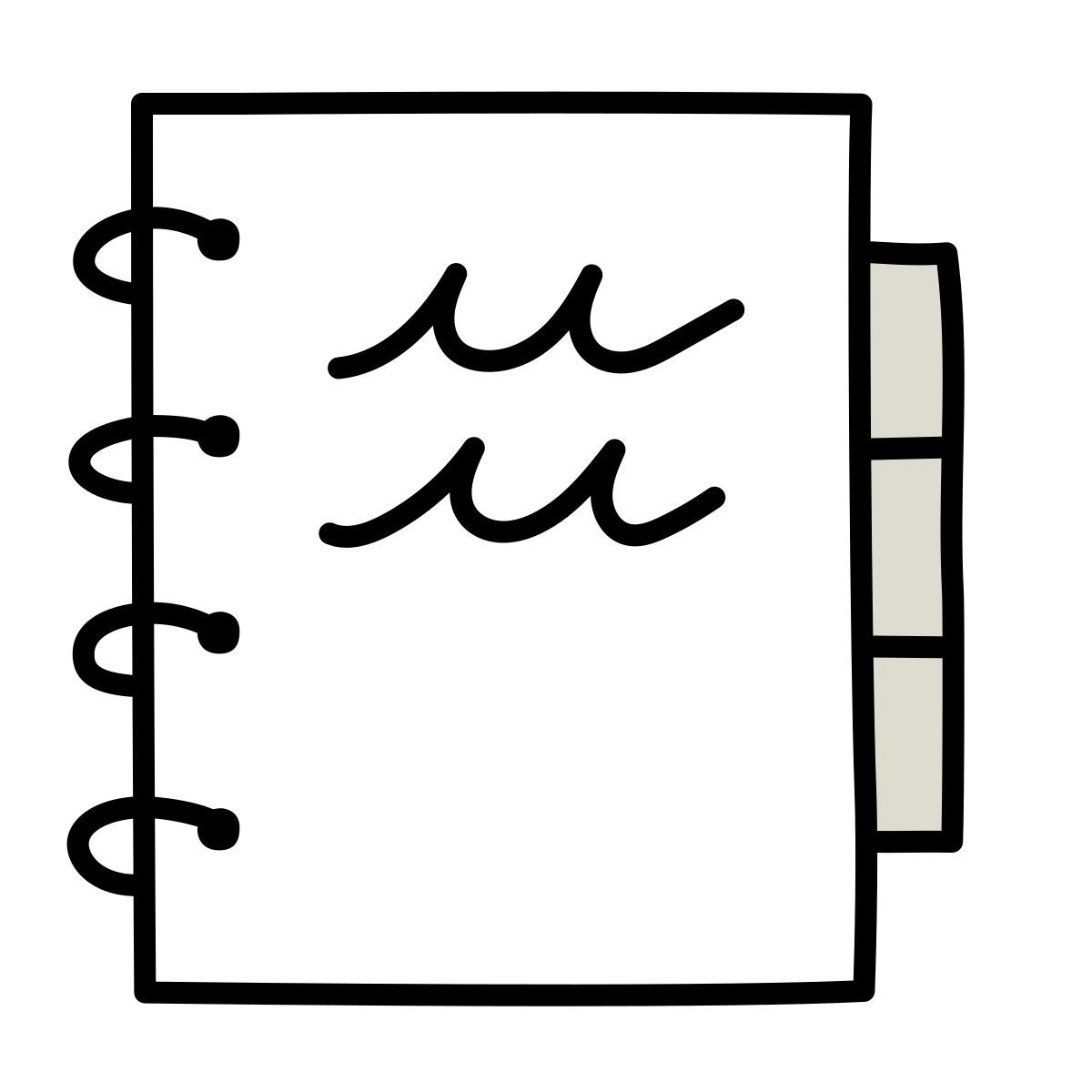 icône cahier claude hand drawn style