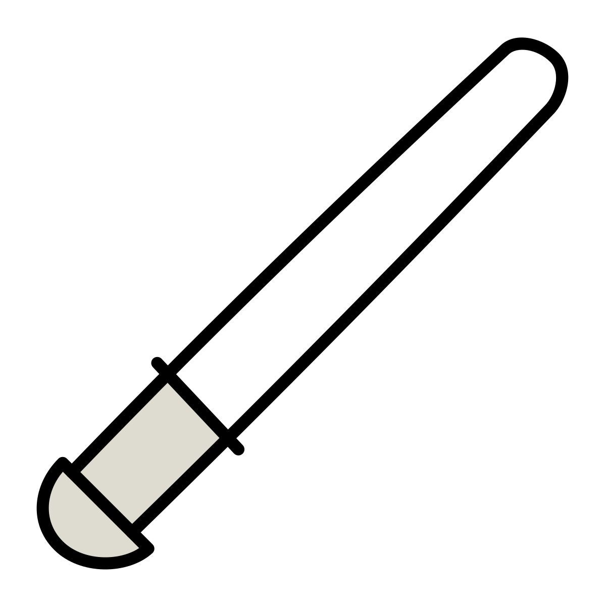 icona arma cosh claude hand drawn stile