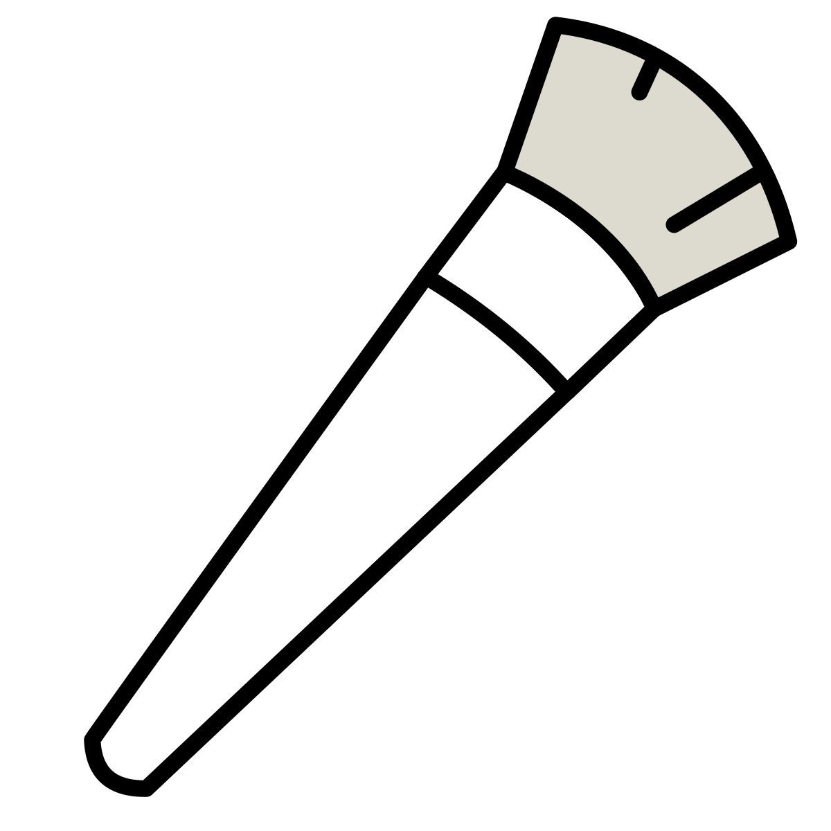 claude hand drawn style kosmetischer pinsel icon
