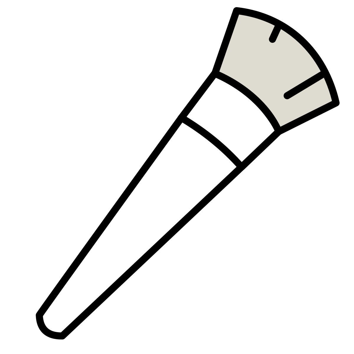 claude hand drawn style 化妆刷 icon